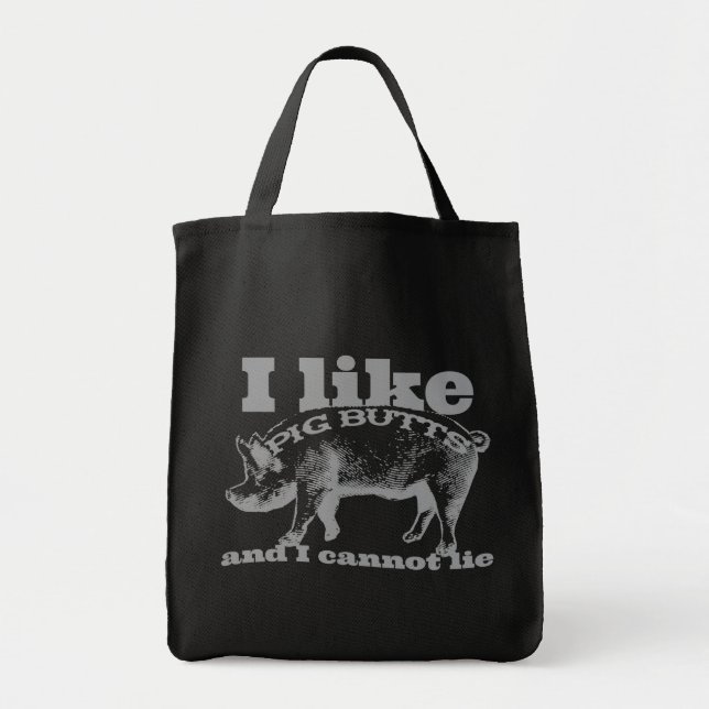 Tote Bag J'aime des bouts lard et tous de porc (Devant)