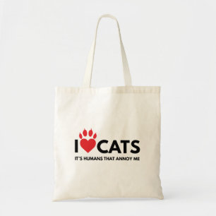 Tote Bag J'aime des chats, il est les gens qui m'ennuient.
