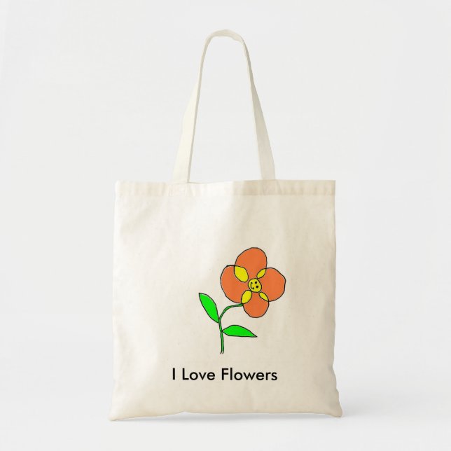 Tote Bag J'aime des fleurs (Devant)