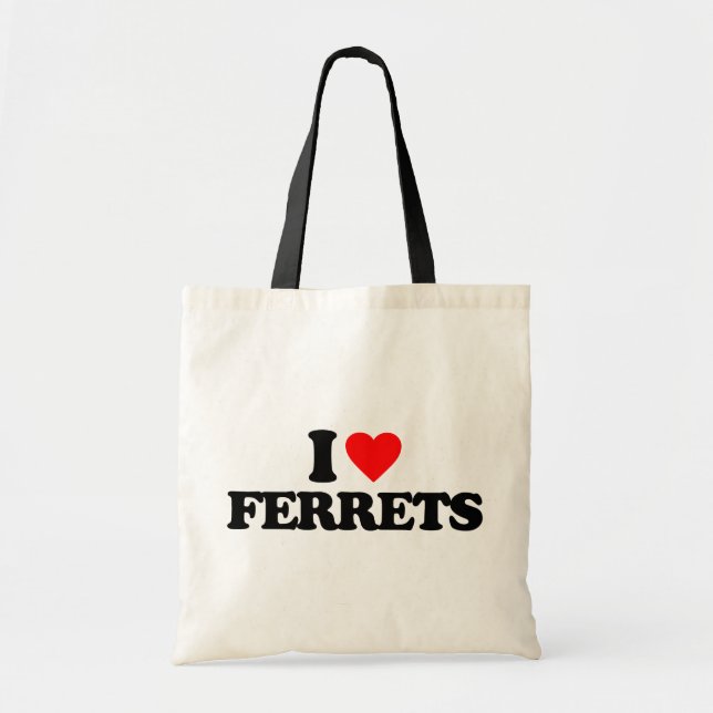 TOTE BAG J'AIME DES FURETS (Devant)
