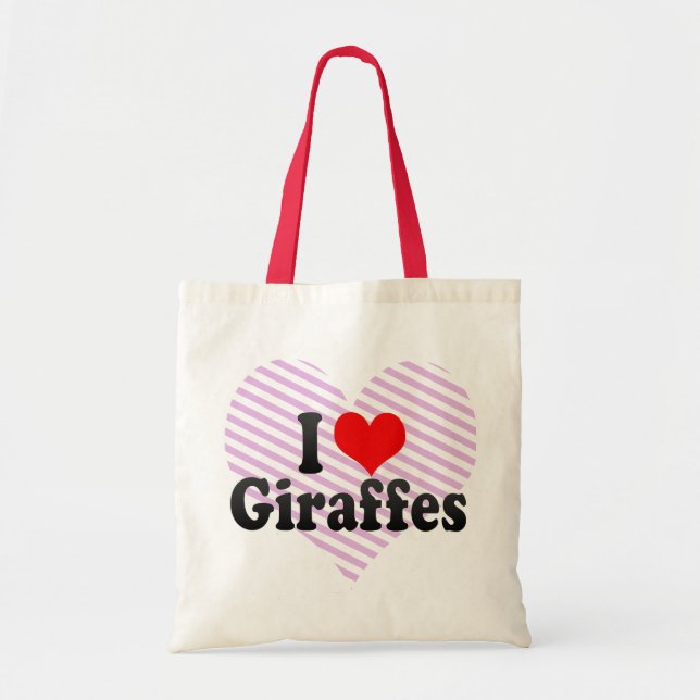 Tote Bag J'aime des girafes (Devant)
