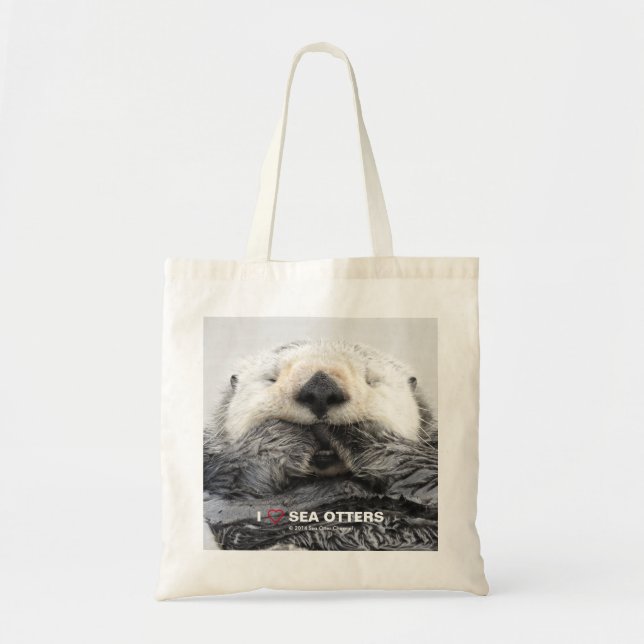 TOTE BAG J'AIME DES LOUTRES DE MER (Devant)