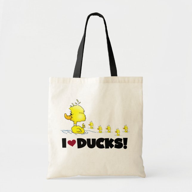 Tote Bag J'aime des T-shirts et des cadeaux de canards (Devant)