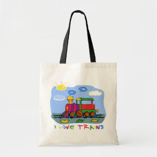 Tote Bag J'aime des trains