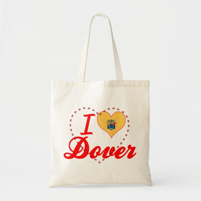 Tote Bag J'aime Douvres, New Jersey (Devant)