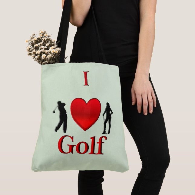 Tote Bag J'aime Golf Green (De près)