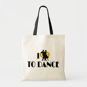 Tote Bag J'aime Heart To Dance - Tango Valse Ballet Amoureu