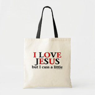 Tote Bag J'aime Jésus [mais j'ai un petit coussin] Dire