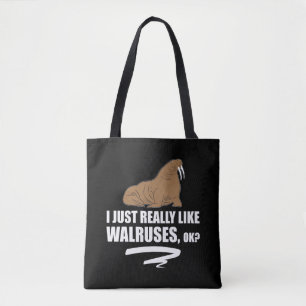 Tote Bag J'aime juste vraiment des morses CORRECTS - morse