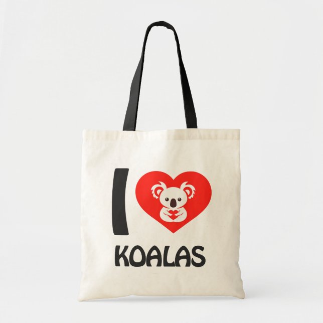 Tote Bag J'aime Koalas (Devant)