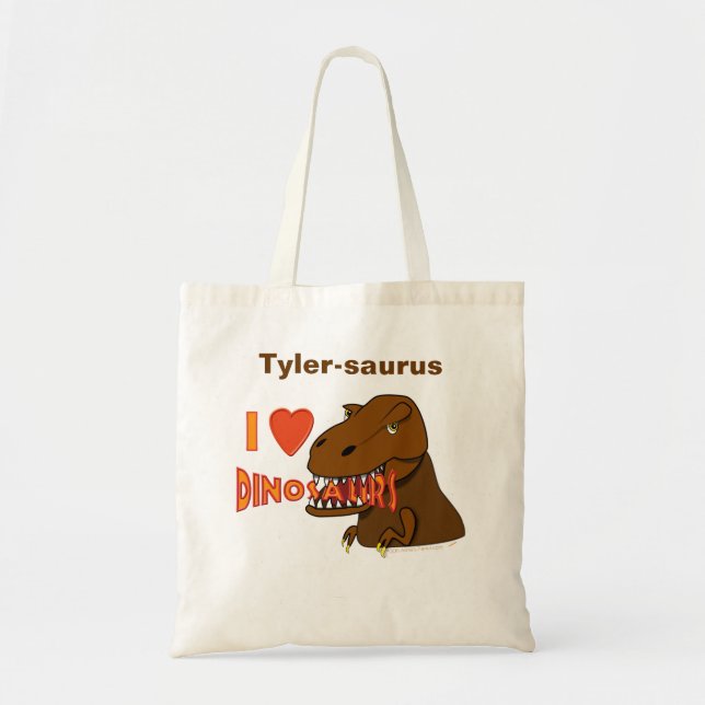 Tote Bag J'aime la bande dessinée Tyrranosaurus Rex de (Devant)