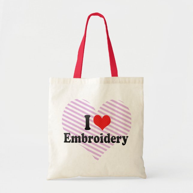 Tote Bag J'aime la broderie (Devant)