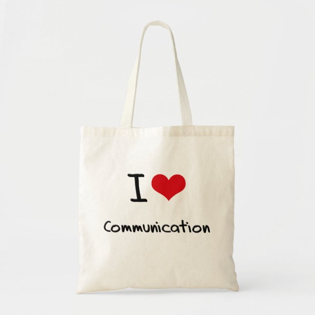 Tote Bag J'aime la communication (Devant)