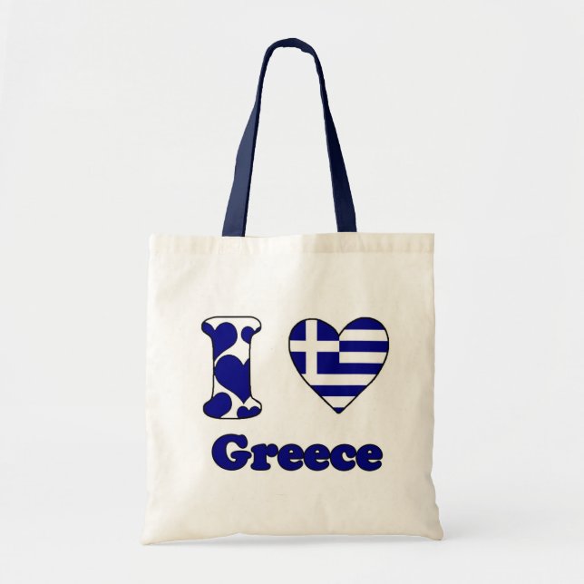 Tote Bag J'aime la Grèce (Devant)