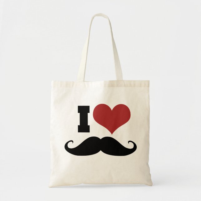 Tote Bag J'aime la moustache (Devant)