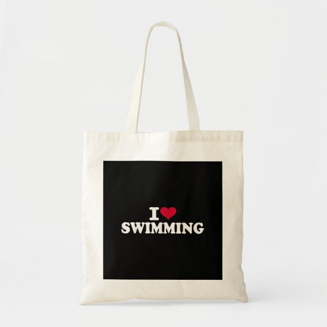 Tote Bag J'aime la natation (Devant)