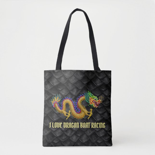 Tote Bag J'aime la régate de dragon (Devant)