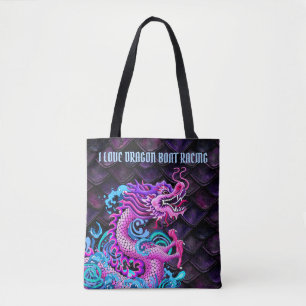Tote Bag J'aime la régate de dragon avec le grand dragon