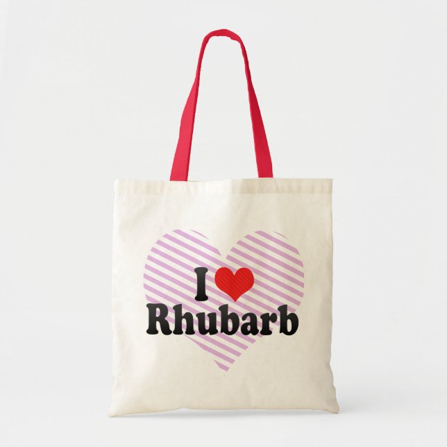 Tote Bag J'aime la rhubarbe (Devant)