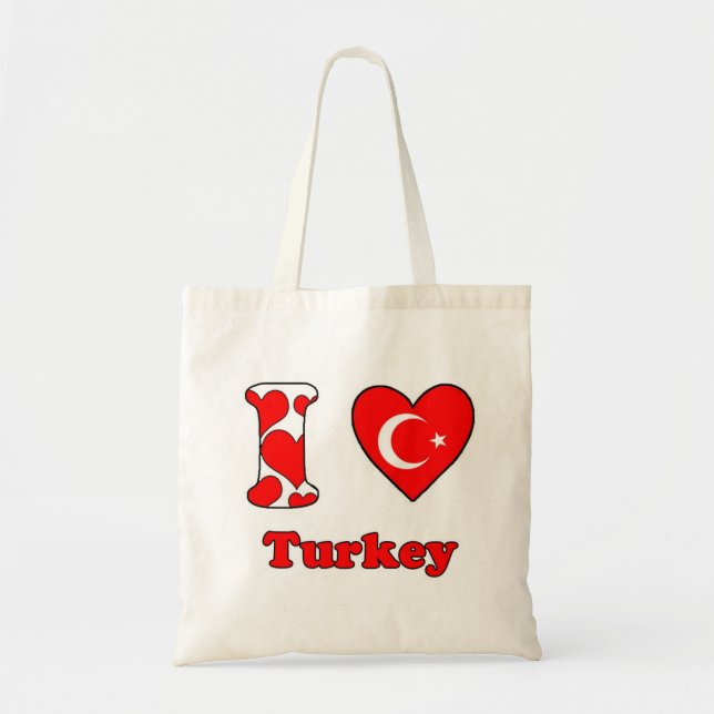 Tote Bag J'aime la Turquie (Devant)