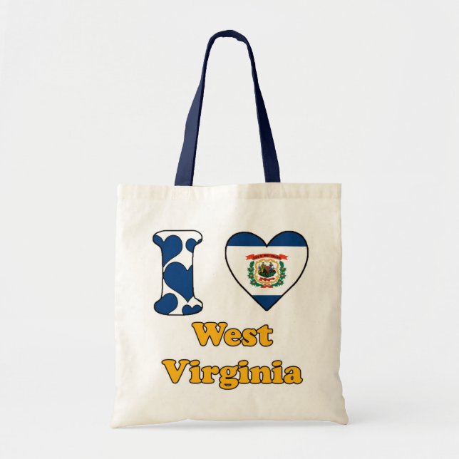 Tote Bag J'aime la Virginie-Occidentale (Devant)