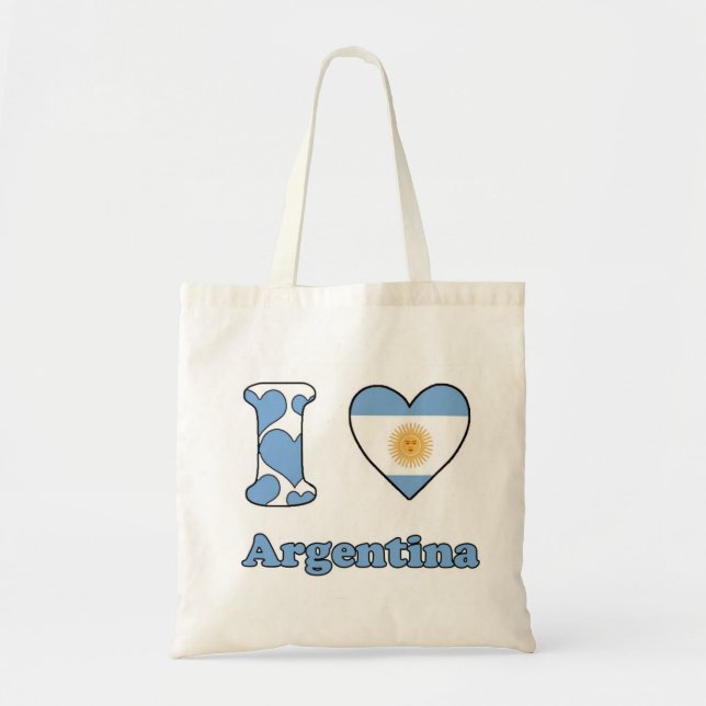 Tote Bag J'aime l'Argentine (Devant)