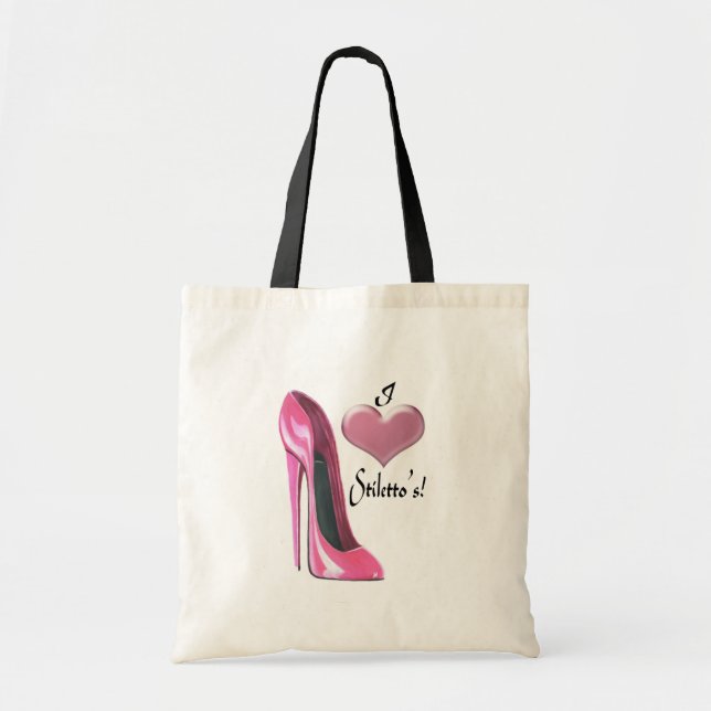 Tote Bag J'aime l'art stylet de chaussure de talon haut (Devant)