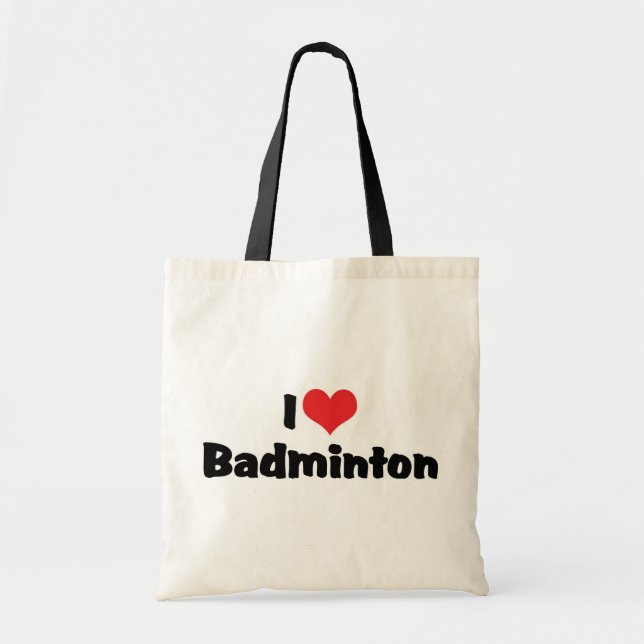 Tote Bag J'aime le badminton (Devant)