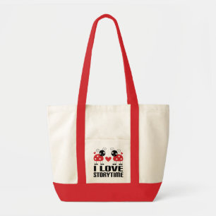 Tote Bag J'aime le cadeau de bibliothécaire de coccinelle