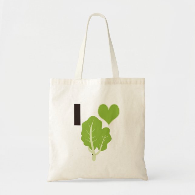 Tote Bag J'aime le chou kale (Devant)