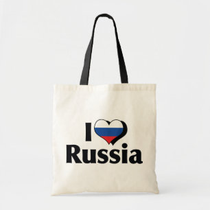 Tote Bag J'aime le drapeau de la Russie