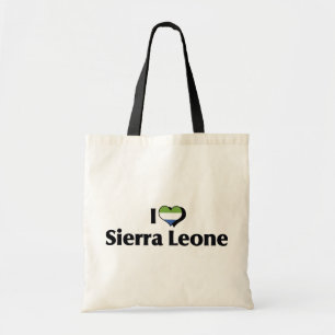 Tote Bag J'aime le drapeau de la Sierra Leone