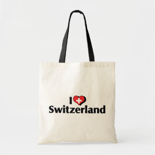 Tote Bag J'aime le drapeau de la Suisse