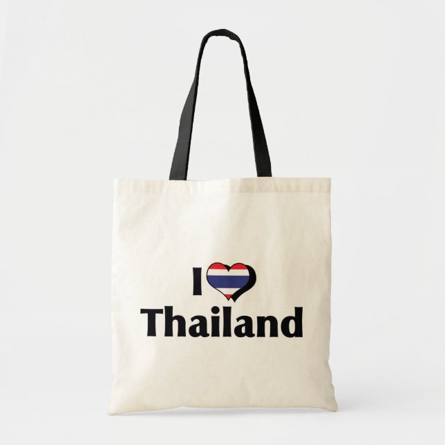 Tote Bag J'aime le drapeau de la Thaïlande (Devant)