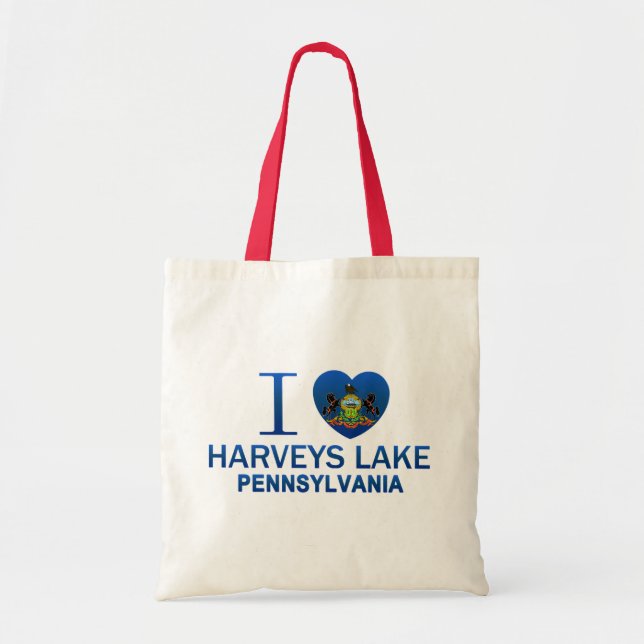 Tote Bag J'aime le lac Harveys, PA (Devant)