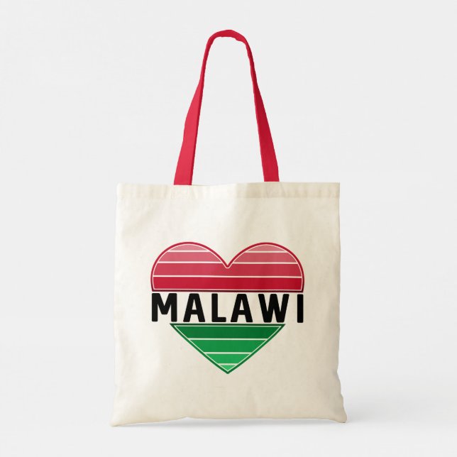 Tote Bag J'aime le Malawi, le coeur du Malawi (Dos)