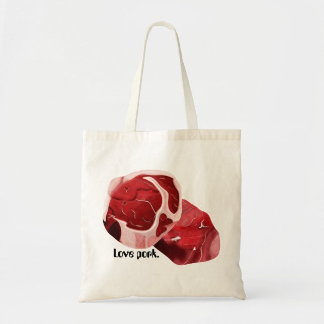 Tote Bag J'aime le porc (Devant)