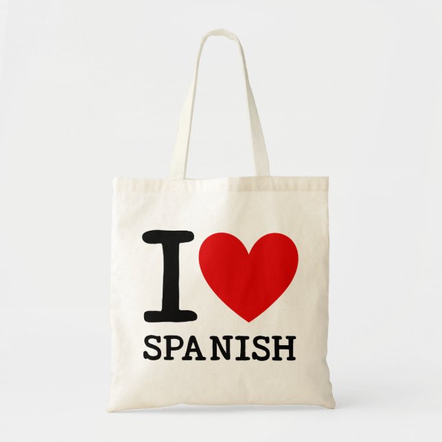 Tote Bag J'aime le professeur espagnol Fourre-tout (Devant)
