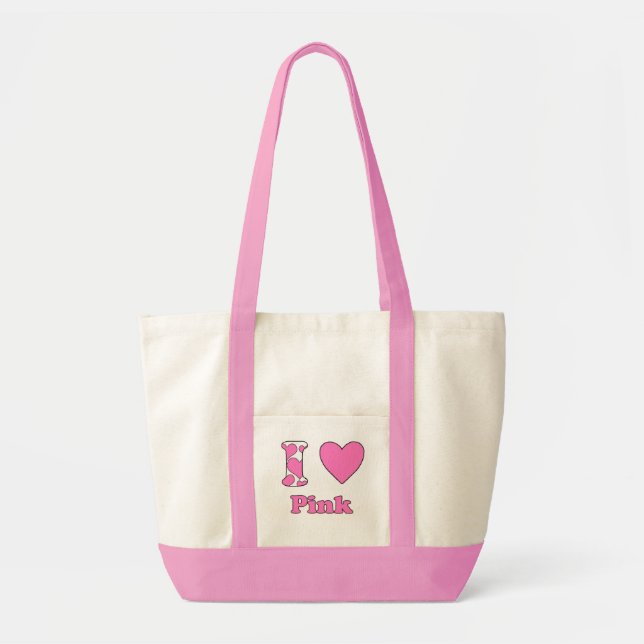 Tote Bag J'aime le rose (Devant)