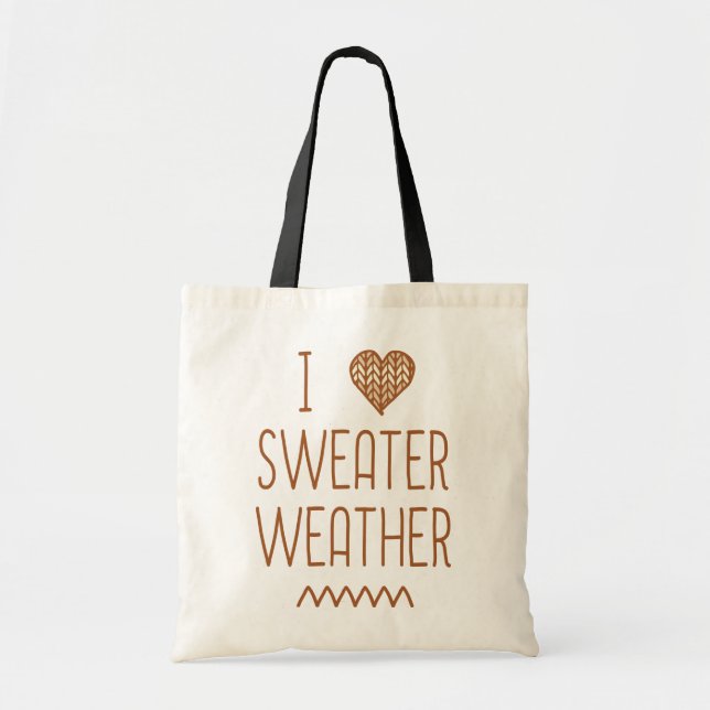 Tote Bag J'aime le temps du pull (Devant)