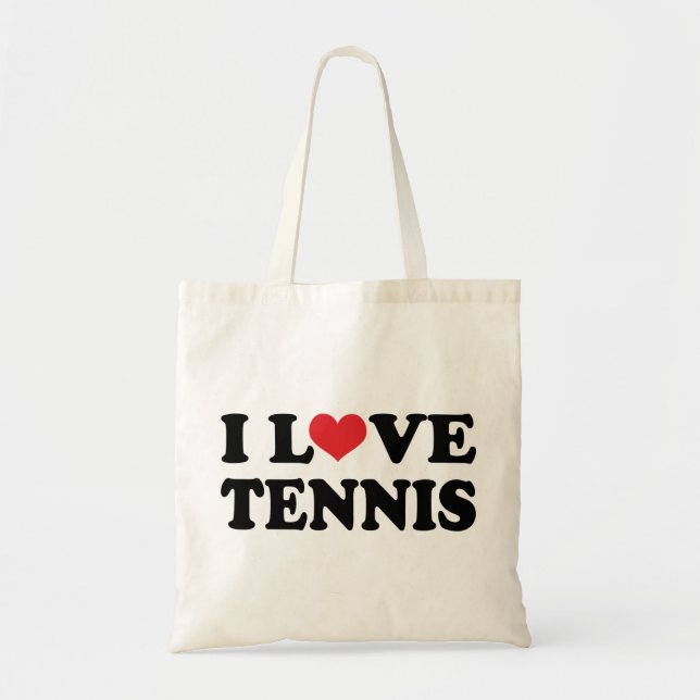 Tote Bag J'aime le tennis (le cadeau) (Devant)