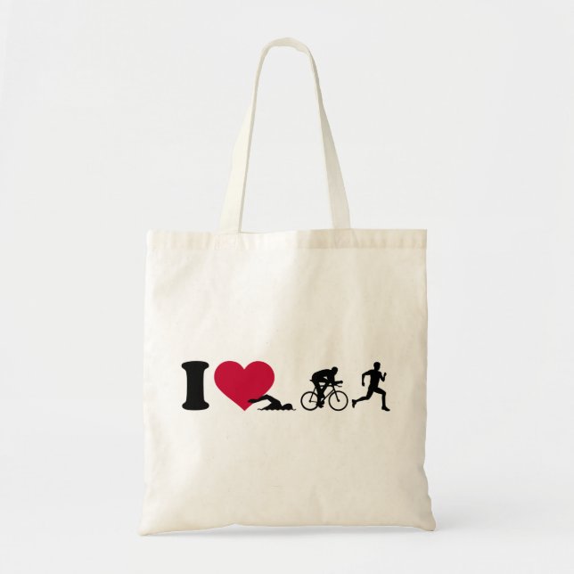 Tote Bag J'aime le triathlon (Devant)