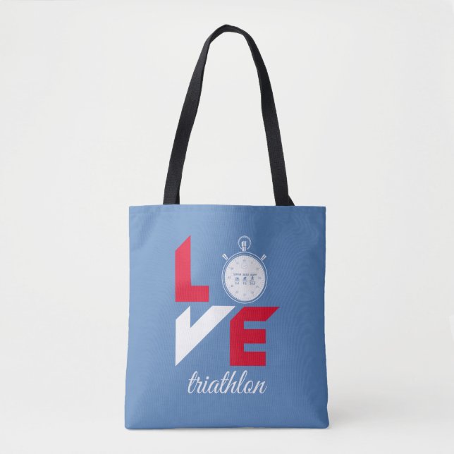 Tote Bag J'aime le triathlon (Devant)