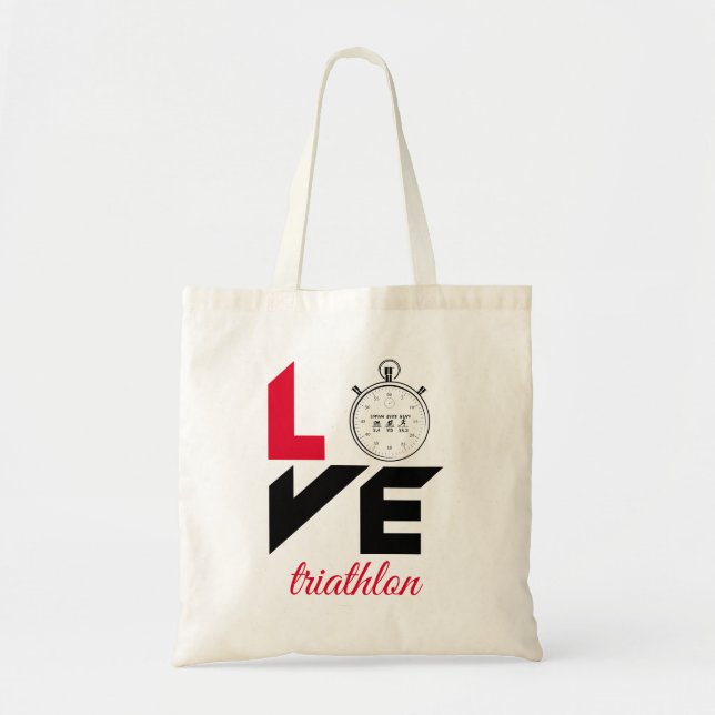 Tote Bag J'aime le triathlon (Devant)
