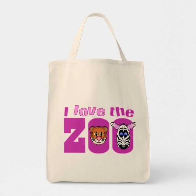Tote Bag J'aime le zoo (Devant)