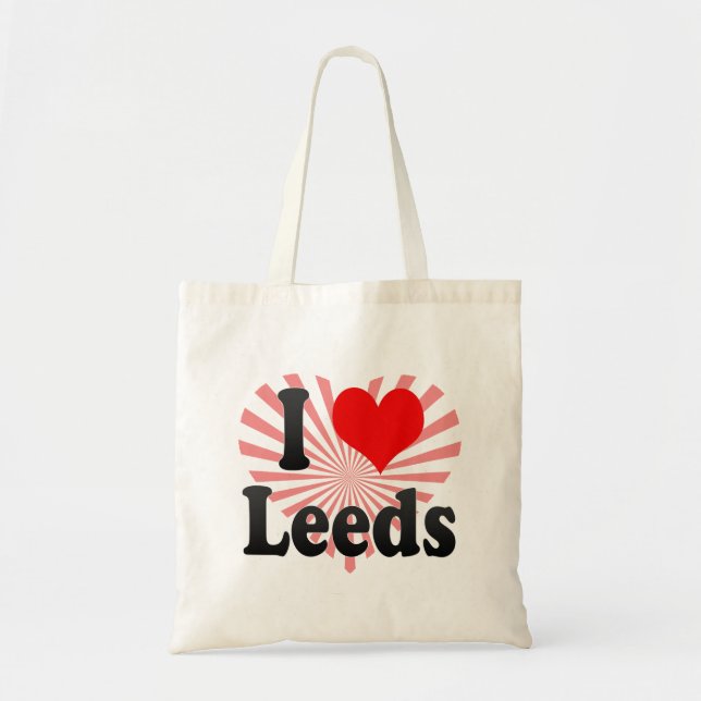 Tote Bag J'aime Leeds, Royaume-Uni (Devant)