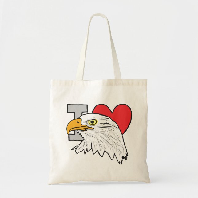 Tote Bag J'aime les aigles (Devant)
