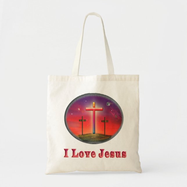 Tote Bag J'aime les cadeaux de Jésus (Devant)