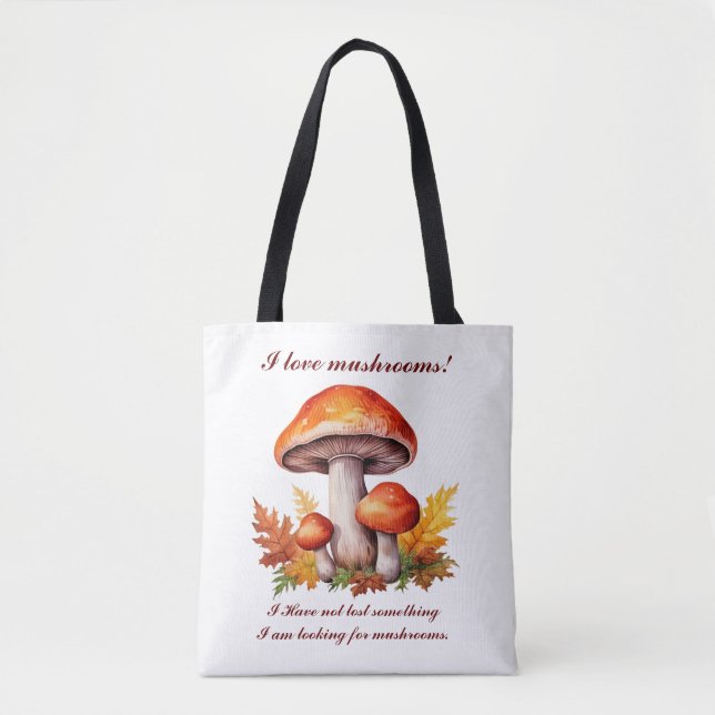 Tote Bag J'aime les champignons (Devant)