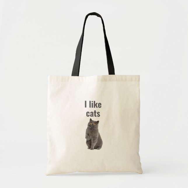 Tote Bag J'aime les chats – Conception d'illustration de ch (Devant)